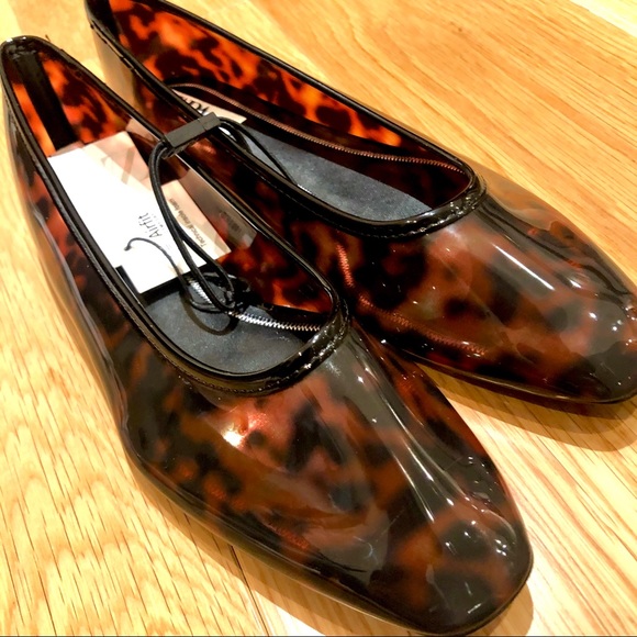 NWT Zara Tortoise Shell Effect Soft Ballet Flats - Picture 4 of 8